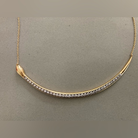 Sorellina Rare Serpent Collar plate 18k gold and diamond necklace! Mint! - Picture 13 of 13